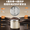 ASD pressure cooker 6L one-hand opening and closing pressure cooker 100KPa high pressure electromagnetic universal stainless steel color YS22B5WJ1