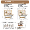 Boshi Town children's study table and chair 6-18 years old writing desk and chair set primary school students solid wood study table liftable pine table Prime table 120*65+canopy light+3D backrest L9