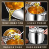 Jidaocook stainless steel 304 lard tank with lid and filter oil pot oil tank household kitchen oil basin leak-proof large capacity oil tank stainless steel oil storage pot 1500ml comes with filter + oil spoon