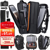 Bange Men's Business Commuting Large Capacity Expandable Business Travel Bag School Bag Gift 17-inch Computer Backpack Black Large