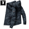Playboy (PLAYBOY) Camouflage Outdoor Charge Top Men's Spring and Autumn Thin Jacket Men's Windproof and Waterproof Mountaineering Wear Sports Breathable Jacket 2625 Black 2XL Recommended 140-155 catties