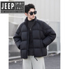 JEEP SPIRIT Puff Short Men's Down Jacket High Filling Warmth White Duck Down Liner Premium Casual Jacket Winter Men Black 2XL