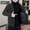 JEEP SPIRIT Jeep Down Jacket Men's Winter Woolen Jacket 2025 New Korean Style Trendy Thickened Short Light Mature Style Jacket Men 5566 Black 3XL 150-165 Jin Store Manager