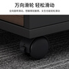 Xinyouliangjia Office Cabinet File Cabinet Storage Cabinet Movable Under Desk Lockable Low Cabinet Storage Cabinet T036 Black Oak Color 80cm