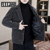 JEEP SPIRIT Jeep Down Jacket Men's Winter Woolen Jacket 2025 New Korean Style Trendy Thickened Short Light Mature Style Jacket Men 5566 Black 3XL 150-165 Jin Store Manager