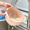 Yusenyi Kitchen Large Rice Basin Washing Vegetables and Fruits Household Water Filter Rice Washing Tool Pink