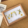 USERJOYdiy handmade glue dried flower letter photo frame ornaments office bedside decoration Chinese Valentine's Day birthday gift 6-inch walnut photo frame + full set of materials + purple flowers plus gift bag