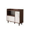 Ouyilang tea cabinet living room wall small cabinet storage cabinet mid-century style household storage cabinet sideboard small apartment storage cabinet