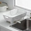 ROP drain rack imported from Japan household chopsticks plate and dish storage rack drain basket drain sink kitchen storage rack narrow white