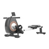 Rowing machine home fitness equipment indoor magnetic control silent folding magnetic control resistance paddling exercise waist and abdomen black wood grain magnetic control silent rowing machine