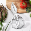 AOLACOW big head scissors powerful chicken bone scissors household stainless steel multi-functional kitchen special fish-killing sharp barbecue food scissors