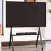 Movable TV stand floor-standing all-in-one machine with wheels, conference room cart, universal 85/100 inch hanger, carbon fiber black, 40-80 inch universal/thickened carbon steel