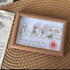 USERJOYdiy handmade glue dried flower letter photo frame ornaments office bedside decoration Chinese Valentine's Day birthday gift 6-inch walnut photo frame + full set of materials + purple flowers plus gift bag