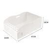 Cat litter box foldable disposable cat litter box outdoor portable PP waterproof extra large cat toilet travel pet supplies off-white medium size 41*36*12.5cm