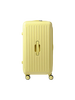 Meitu large-capacity suitcase jelly box trolley suitcase sports case men's business trip women's deep warehouse boarding suitcase BB5 light yellow fine storage 24 inches 5-10 days medium and long distance