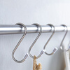 Green Source S-shaped hook thick stainless steel hook kitchen hook no punching multi-purpose hook 9CM (pack of 10)