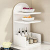 Fantasy kitchen countertop corner vegetable seasoning cling film storage rack multi-functional multi-layer dining side storage rack floor-standing home Athens black two-layer layered