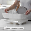 ROP drain rack imported from Japan household chopsticks plate and dish storage rack drain basket drain sink kitchen storage rack narrow white