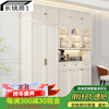 Changjingju 2025 new sideboard simple storage cabinet living room storage cabinet wall-mounted restaurant wine cabinet multi-functional cabinet sent downstairs + self-installation cream style 0.8 meters long - full body main cabinet solid wood sideboard