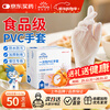 Yingke Medical Disposable PVC Gloves Dishwashing Housework Food Grade Gloves Thickened and Wear-Resistant M Size 50 Pcs/Box