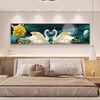 Fantasy Swan Bedroom Bedside Decoration Painting Light Luxurious and High-Level Couple Love Master Bedroom Room Hanging Painting New Warmth Model D Happiness Aluminum alloy frame (free reissue if damaged) 90cm wide