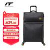 INTERNATIONAL TRAVELLER British IT suitcase travel trolley case ultra-light suitcase large capacity checked box 28 inches 2644 black