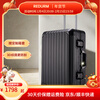 REDURM all-aluminum-magnesium alloy large-capacity suitcase, lightweight boarding suitcase, business trip trolley case, high-looking obsidian black - flagship 3D pattern scratch-resistant and wear-resistant hard case 20 inches - boarding