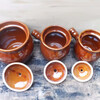 Tuojin clay pottery lithium standing soup pot and stew pot, single handle earthenware pot soup pot, casserole pot, stew pot, soup pot, medium and small size about 1100ml