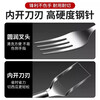 Fantasy stainless steel double-headed watermelon cutter and fork, fruit fork, multi-functional watermelon flesh cutting tool, fruit divider, upgraded melon eating tool, cutting and fork two-in-one, 2 pieces