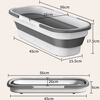 Qingjiejia washing mop bucket household rectangular floor mopping plastic portable foldable storage bucket *56cm