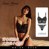 DANA FARROW brand sexy lace bra for women with large breasts and small women push-up bra French underwear vest bra set haze blue (set) S (32/70AB/65C) One size fits all