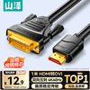 Shanze HDMI to DVI cable 4K60Hz DVI to HDMI high-definition cable two-way convertible laptop projector display video conversion cable 1 meter DH-8010