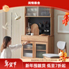 Xianqingyashe all solid wood sideboard home simple small apartment dining room oak multi-functional storage cabinet solid wood storage cabinet oak-log color-next section 0.85 m sideboard