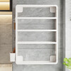 Kitchen storage rack spice rack wall hanging no punching wall multi-functional multi-layer household spice rack storage storage rack white order free storage box + hook * 4 4 layers bottom length 50 height 70