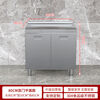 OTHER304 overall stainless steel cabinet extra thick kitchen cabinet stove cabinet integrated household sink cabinet storage cabinet cupboard flat model 304 thickened stainless steel countertop 160cm three drawers and three door model need to note left and right