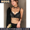 MDUG Light Luxury Brand Women's Underwear Women's Adjustable Underwear Women's Small Breast Gathering Anti-sagging Bra Set Women's Retro Red Single Piece 70A 32