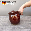 Tuojin clay pottery lithium standing soup pot and stew pot, single handle earthenware pot soup pot, casserole pot, stew pot, soup pot, medium and small size about 1100ml