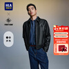 Heilan House (HLA) jacket men's lapel fashionable and capable imitation leather simple jacket men's autumn black 1D L 175/92A recommended 137~150 catties