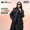 Meilicheng long down jacket women's new 90% goose down over-the-knee jacket hooded outdoor casual sports style technology gray loose version, it is recommended to take a smaller size. The real thing is warmer white S