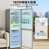 Midea 182L two-door small refrigerator gray two-door small apartment first-class energy efficiency living room home rental dormitory can be refrigerated and frozen without occupying space MR-191A national subsidy