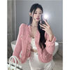 Playboy (PLAYBOY) spring and autumn beautiful sweater small fragrance white long-sleeved cardigan French outer top for women 2026 new early spring official flagship pink S