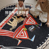 Saibos Feiwuqilu removable and washable double-layer round carpet children's room bedside blanket machine washable formaldehyde-free bedroom and living room Feiwuqilu (removable and washable round carpet) 150cm*150cm (complete set of carpet surface + 11mm carpet bottom)