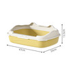 Cat litter box extra large semi-enclosed cat litter box cat toilet anti-take-out and anti-splash cat litter set Noble Yellow Large Adult Cat 47*33*13.5