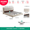 Quanyou Home Cream Style Technology Fabric Bed Master Bedroom Suspension Bed High Box Storage 1.8mx2m Double Bed Beige | Floor Standing Bed + 71K Mattress 1.8x2m