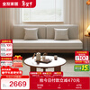 Quanyou Home Cream Style Solid Wood Frame Double Sofa Small Apartment Bedroom Living Room Two-in-One Folding Sofa Bed