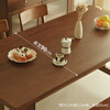 One solid wood dining table, North American black walnut dining table and chair combination, modern simple dining table, large table, tea table, 1.6 dining table, single table