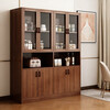 Sideboard integrated wall tea cabinet wine cabinet living room multi-functional storage storage cabinet cupboard kitchen cabinet 6 doors 1 drawer 2 compartments | Osugi Walnut color 0.8M