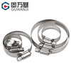 Guwanji 304 stainless steel hose clamp quick-installation gas pipe buckle clamp strong water pipe clamp fixed ring clamp pipe clamp M14-27 5 pcs (4 points) 304