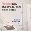 Bingxiu disposable toilet brush household no-dead-end magnetic wall-mounted brush bathroom toilet cleaning artifact 55 original cleaning brush heads (peach powder)