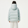 Tambor Korean style puff down jacket women's short removable hood winter loose thick coat TBF530368D Frost Blue S 160/84A